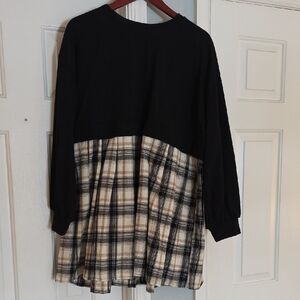 Fantastic Fawn Black and Plaid Dress